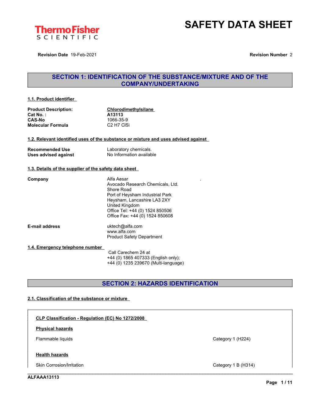 Safety Data Sheet