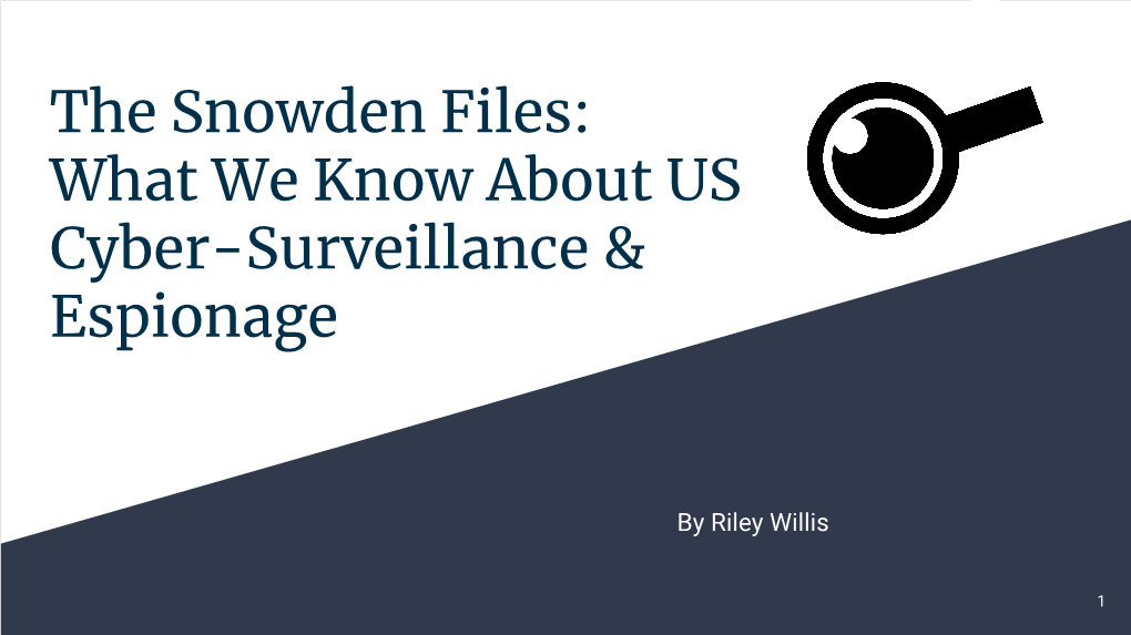 The Snowden Files: What We Know About US Cyber-Surveillance & Espionage