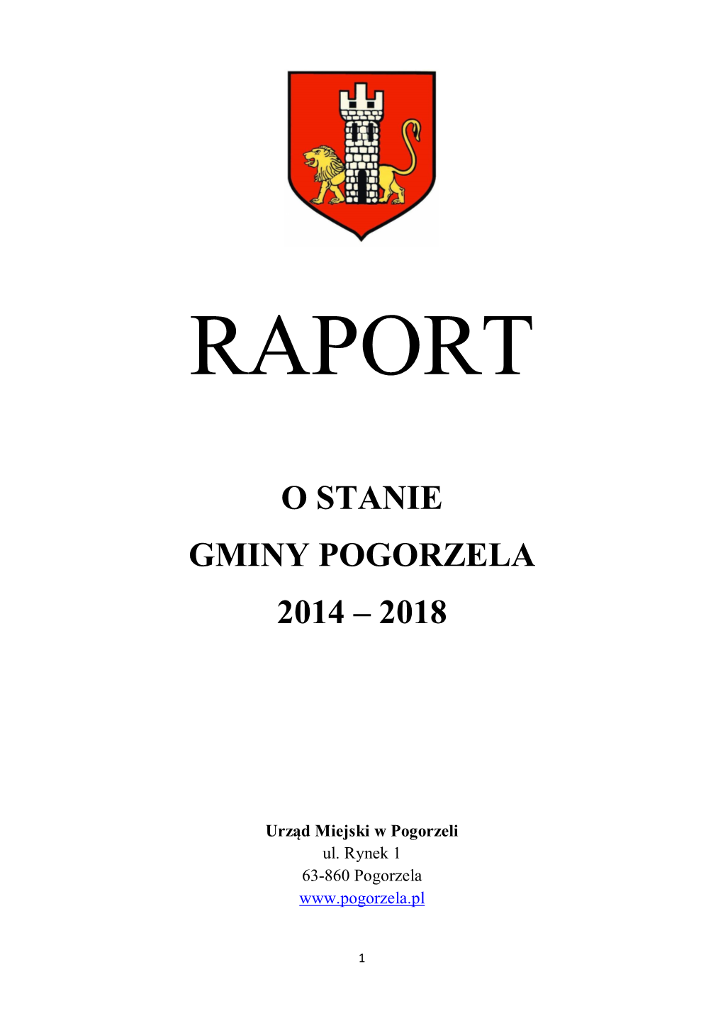 O Stanie Gminy Pogorzela 2014 – 2018