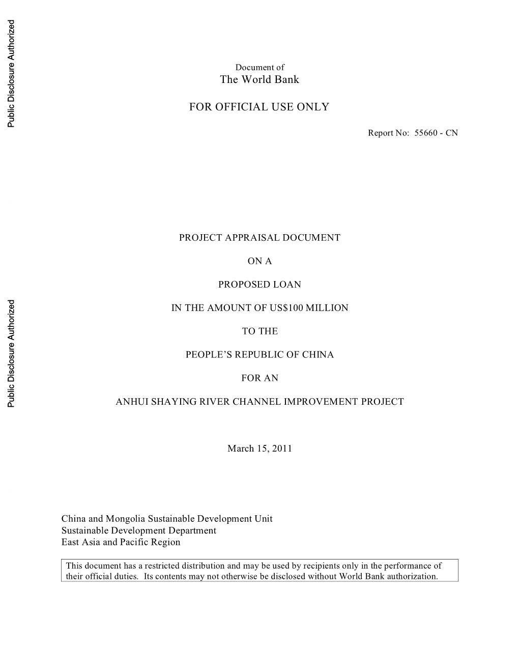 World Bank Document