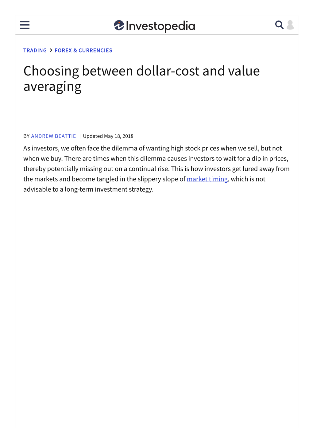 Choosing Between Dollar-Cost and Value Averaging