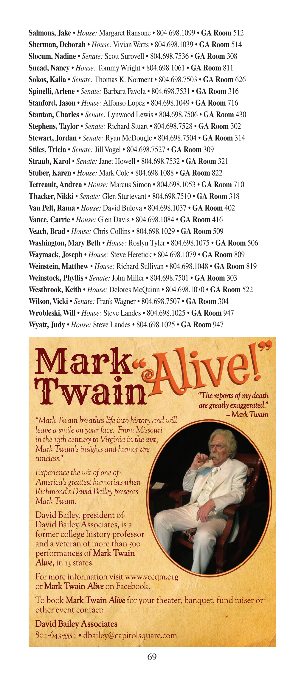 “Alive!”“Alive!”Are Greatly Exaggerated.” – Mark Twain “Mark Twain Breathes Life Into History and Will Leave a Smile on Your Face