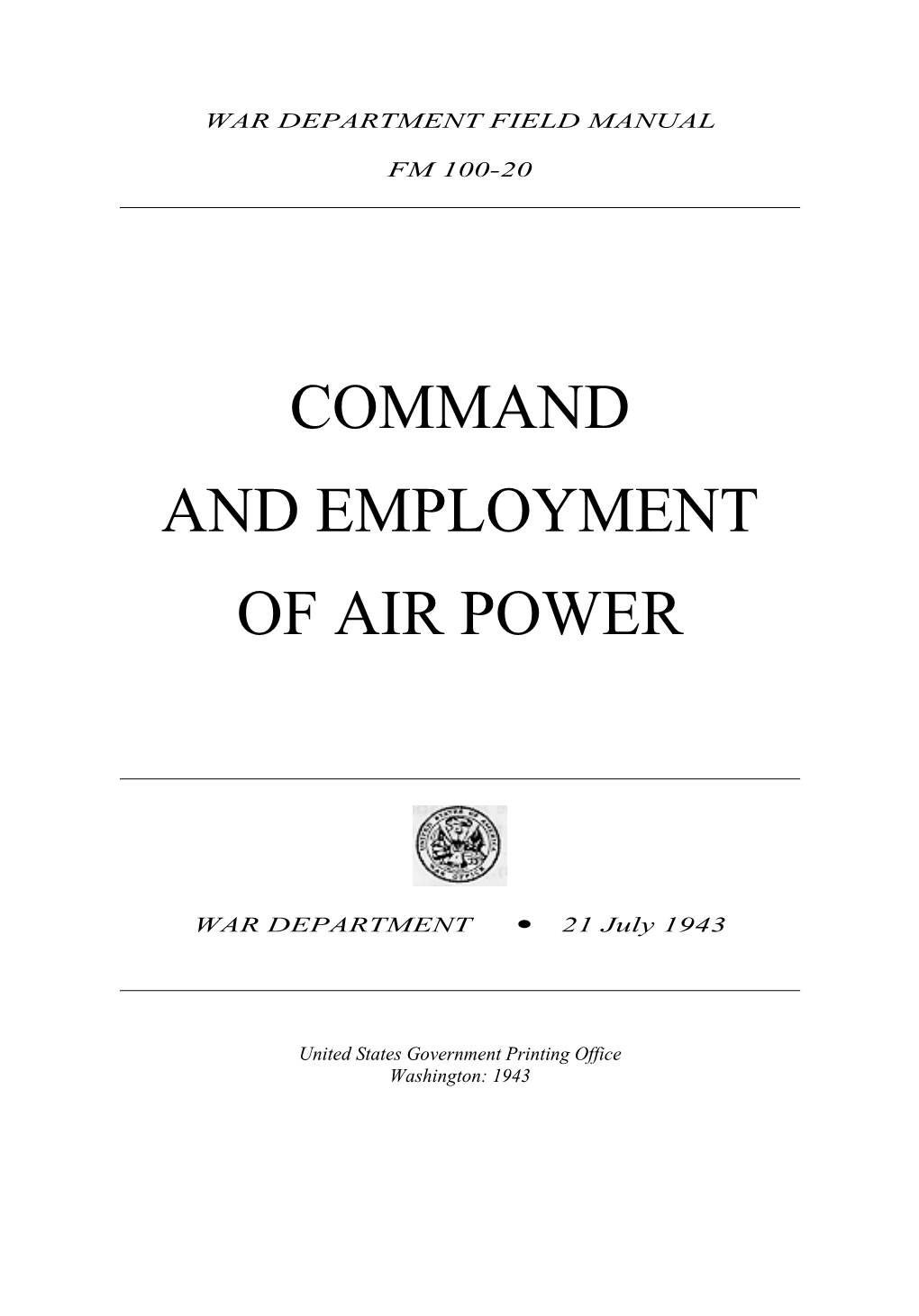 War Department Field Manual