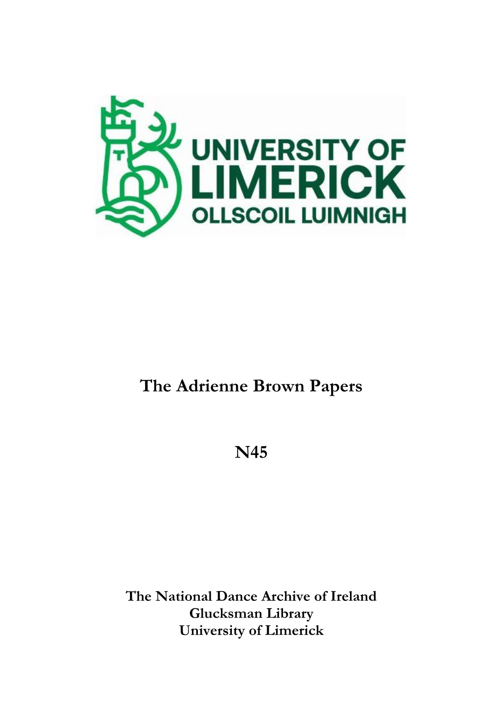 The Adrienne Brown Papers