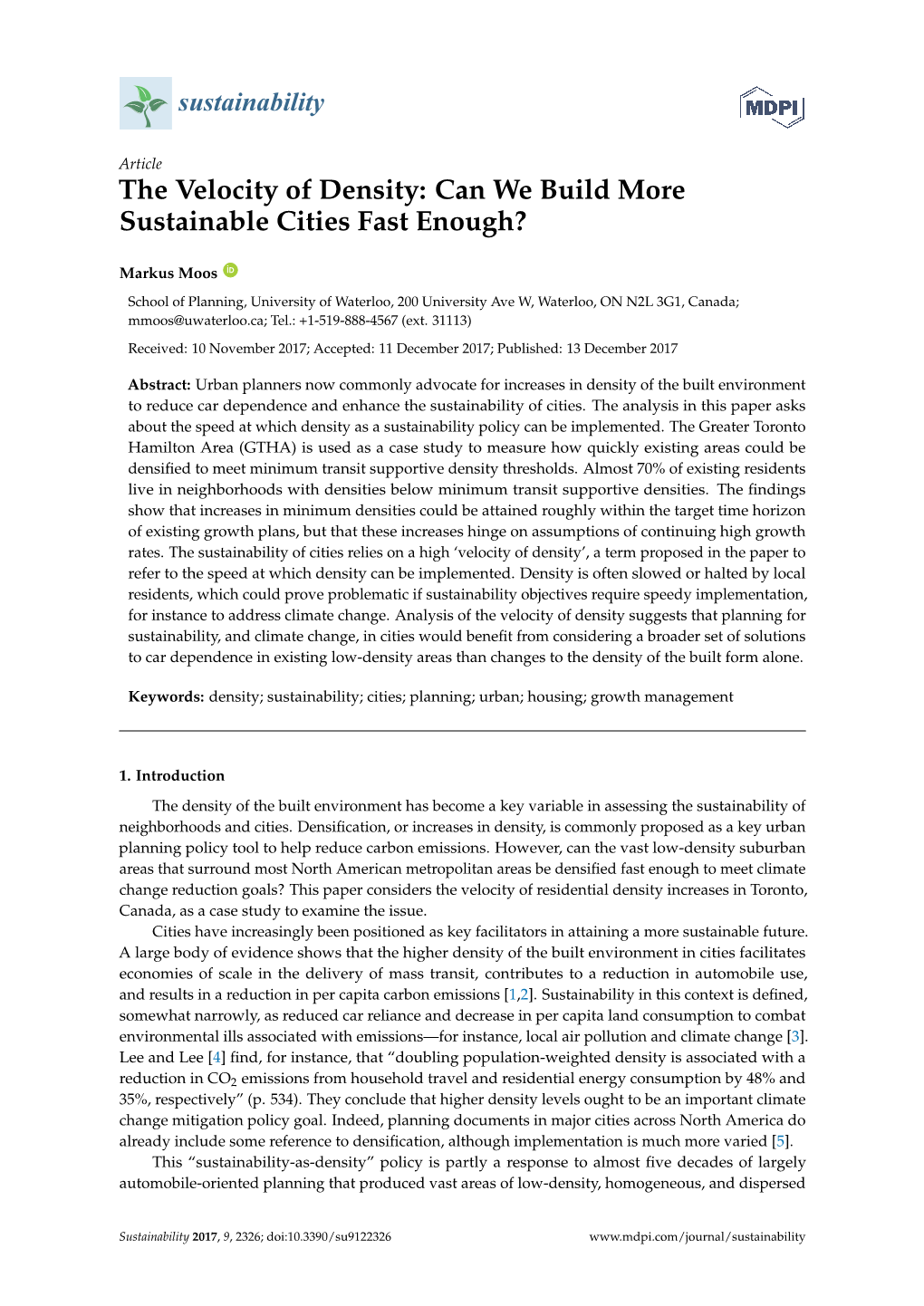 The Velocity of Density: Can We Build More Sustainable Cities Fast Enough?