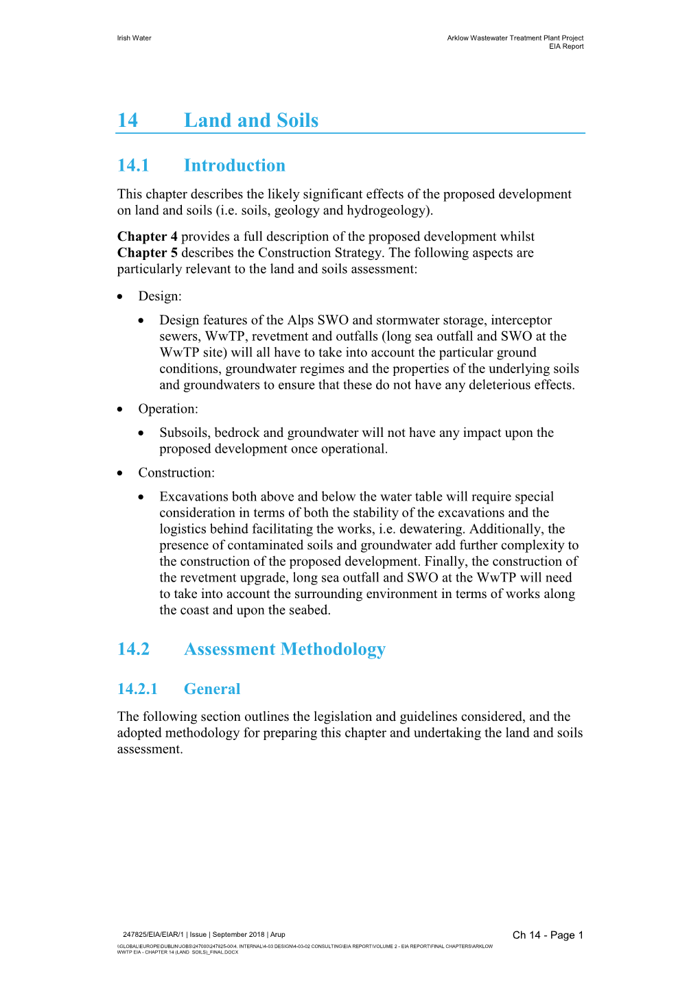 14 Land and Soils