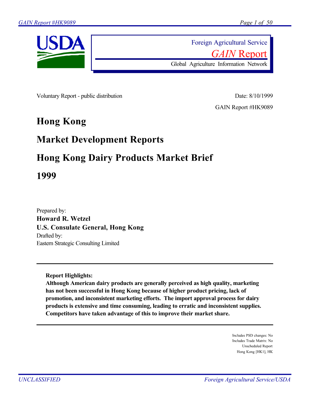 GAIN Report #HK9089 Page 1 of 50