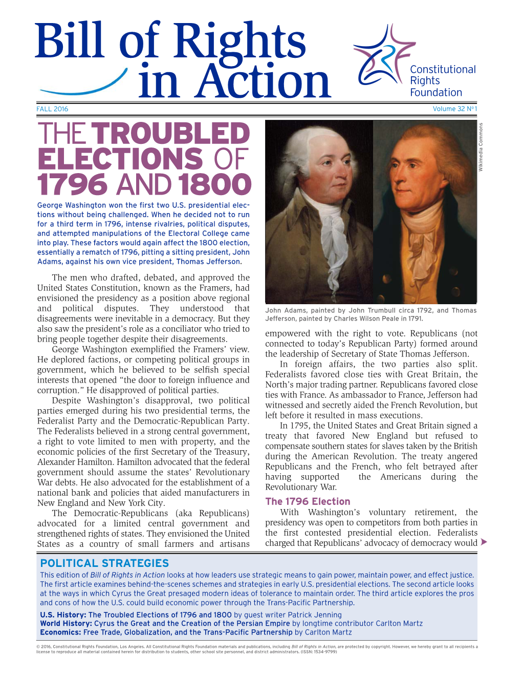 The Troubled Elections of 1796 and 1800