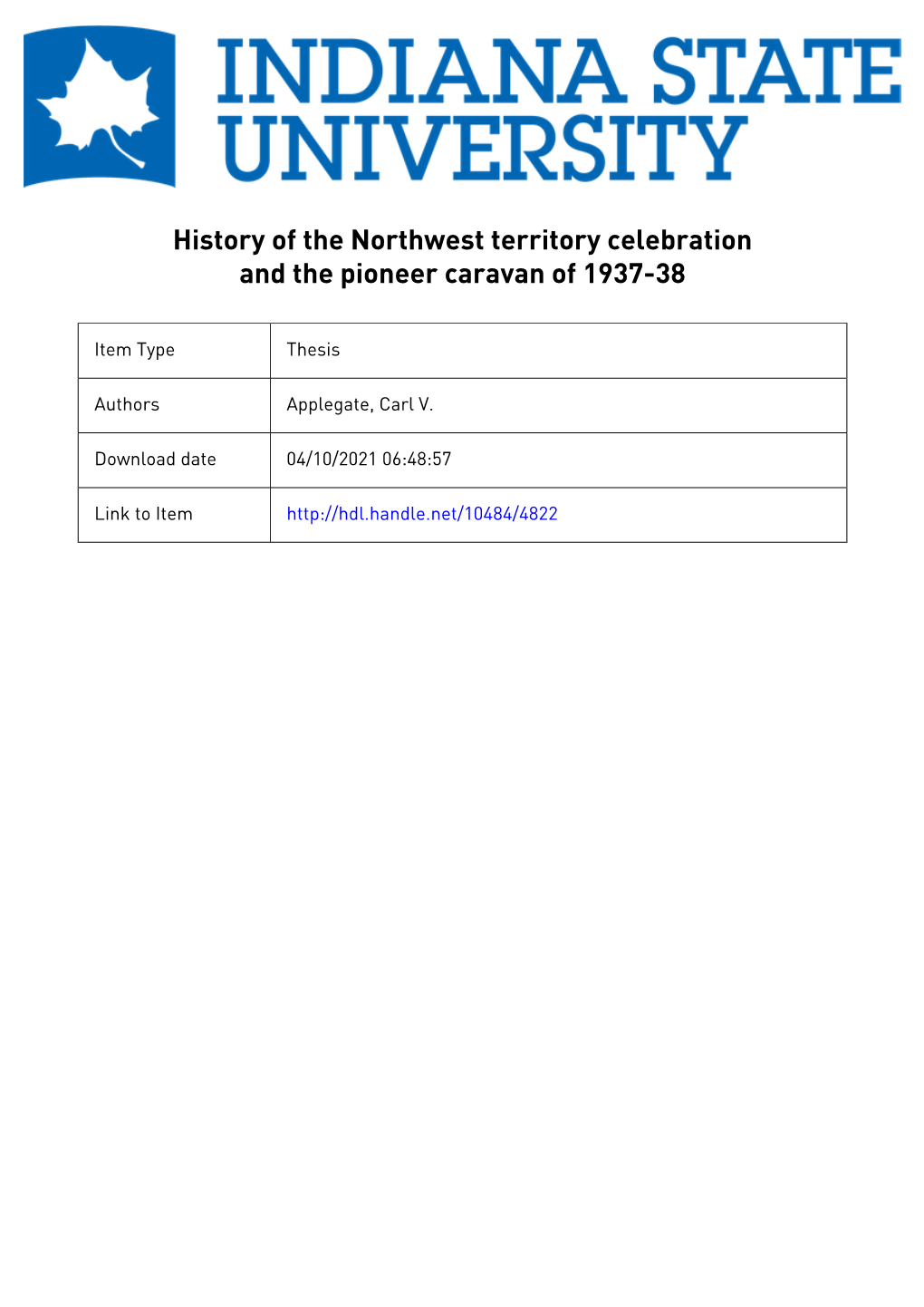 HISTORY of the NORTIDVEST T~RRITORY CELEBRATION and the PIO~Mer CARAVAN of 1937-38