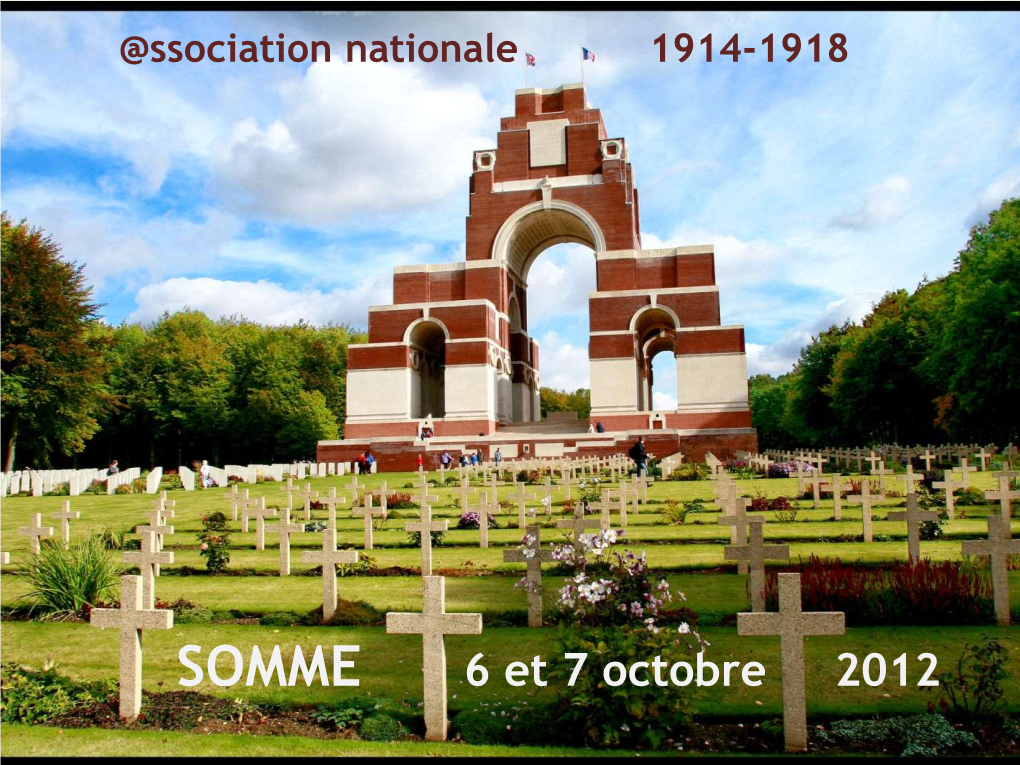 SOMME 6 Et 7 Octobre 2012 Samedi 6 OCTOBRE