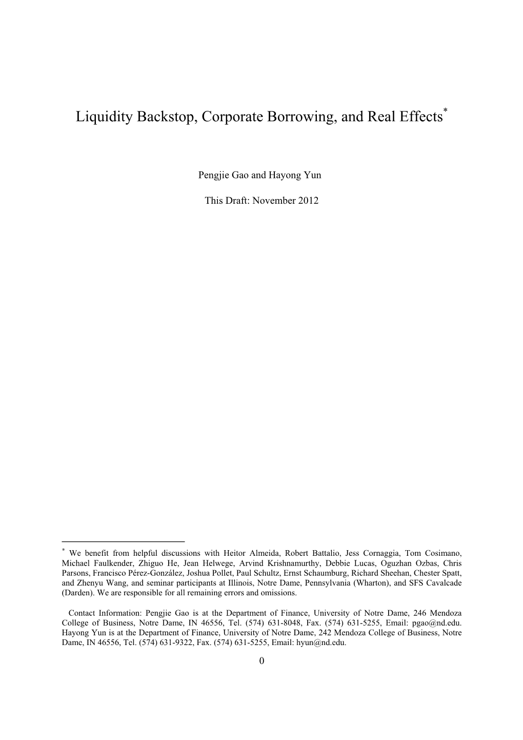 Liquidity Backstop, Corporate Borrowing, and Real Effects*