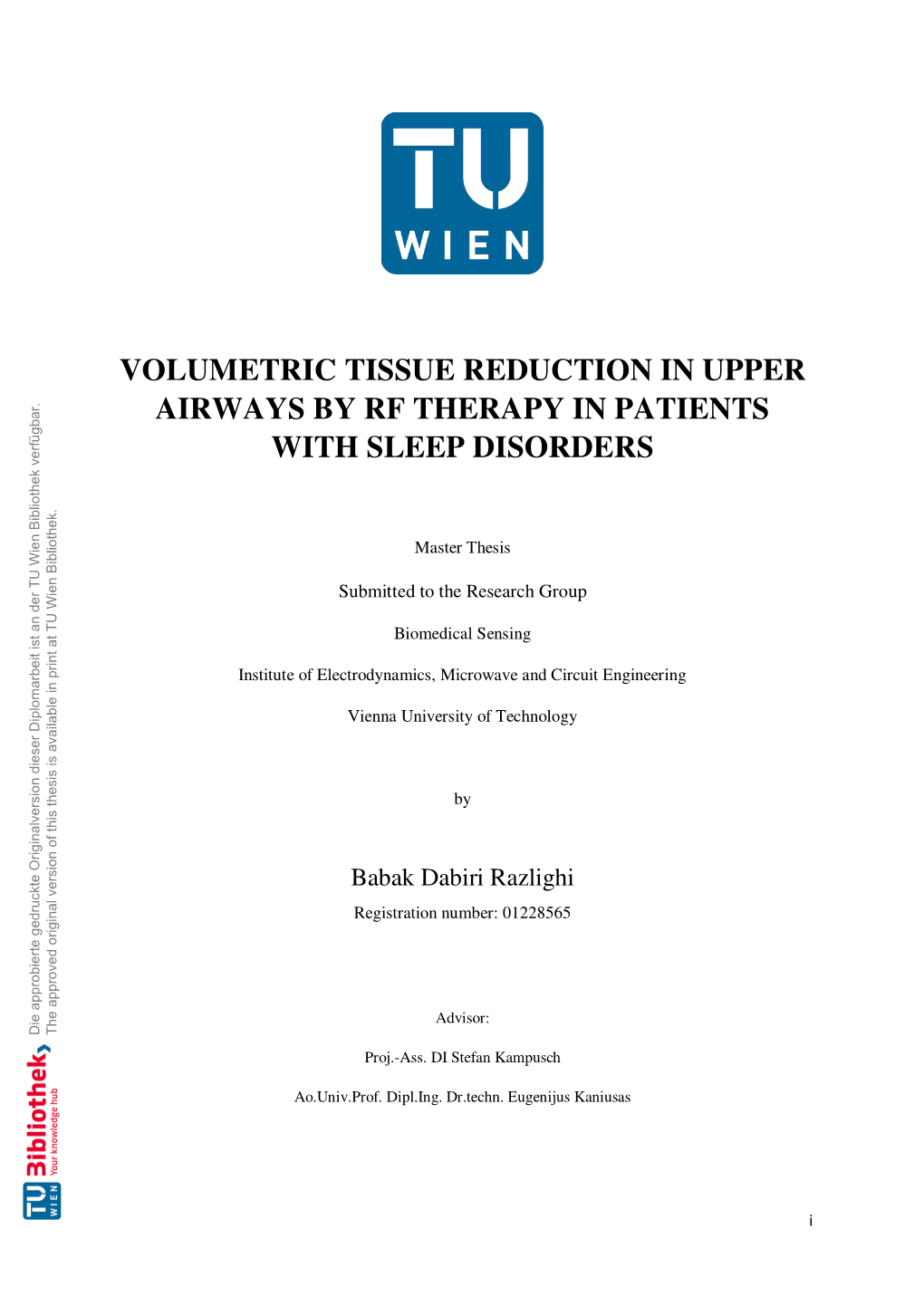 Tissue Volume Reduction in Upper Airway by Rf Therapy