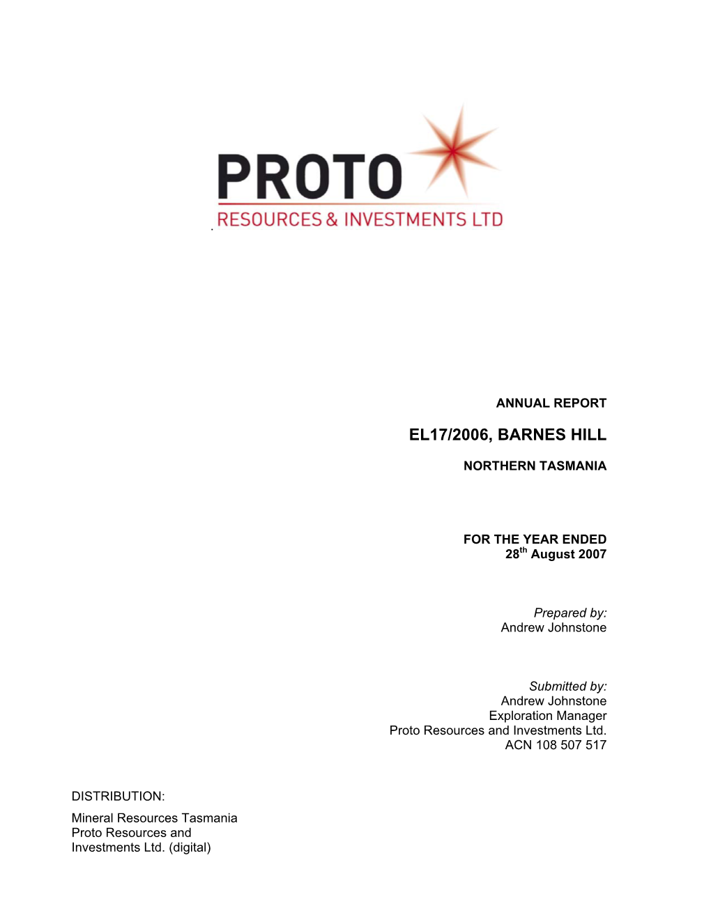 Proto Resources and Investments Secures