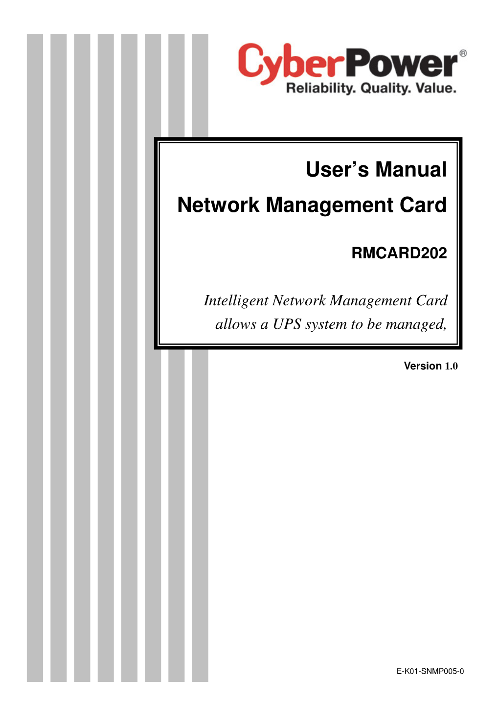 User's Manual Network Management Card