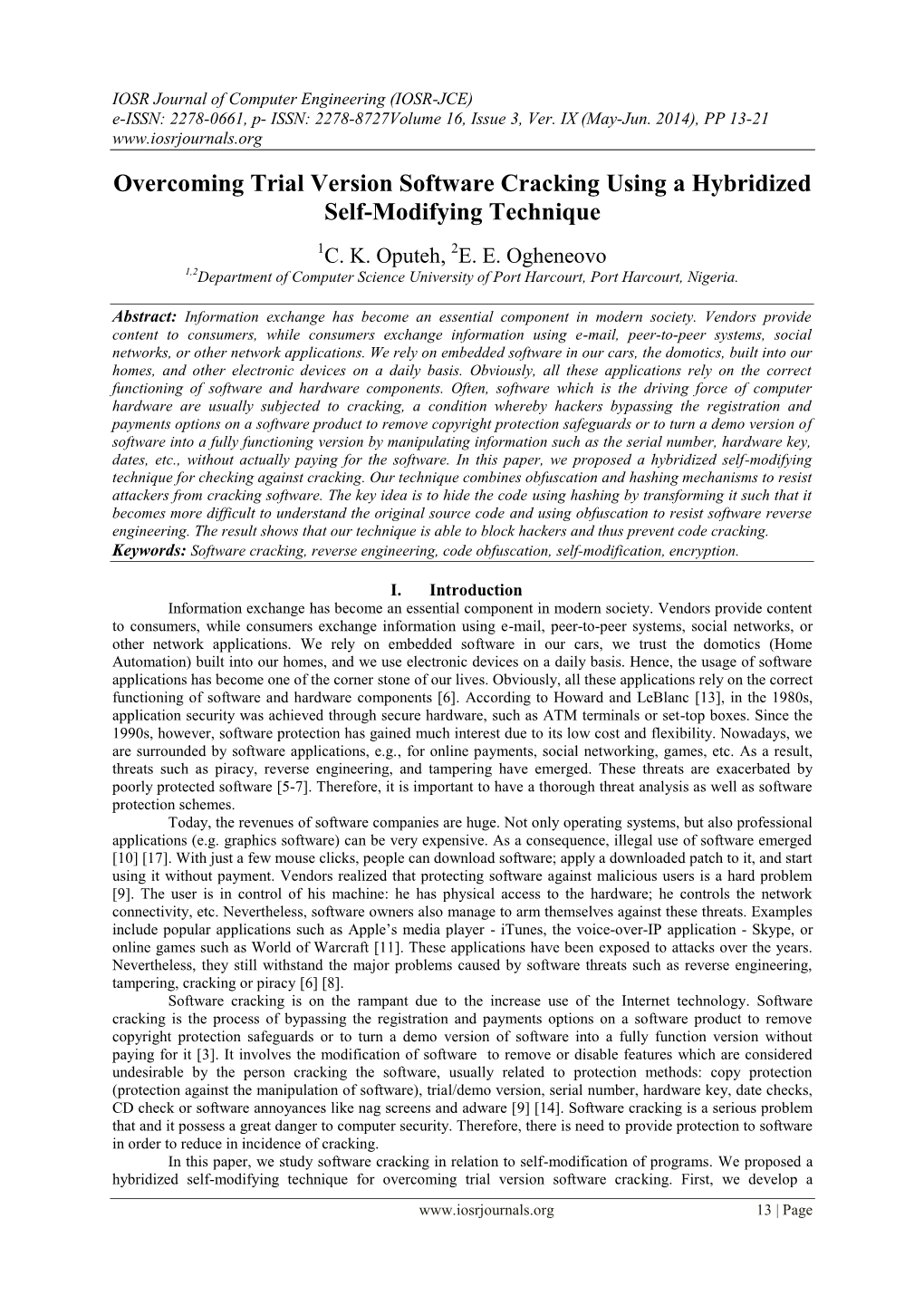 Overcoming Trial Version Software Cracking Using a Hybridized Self-Modifying Technique