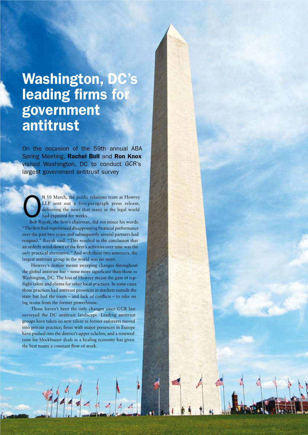 Washington, DC's Leading Firms for Government Antitrust