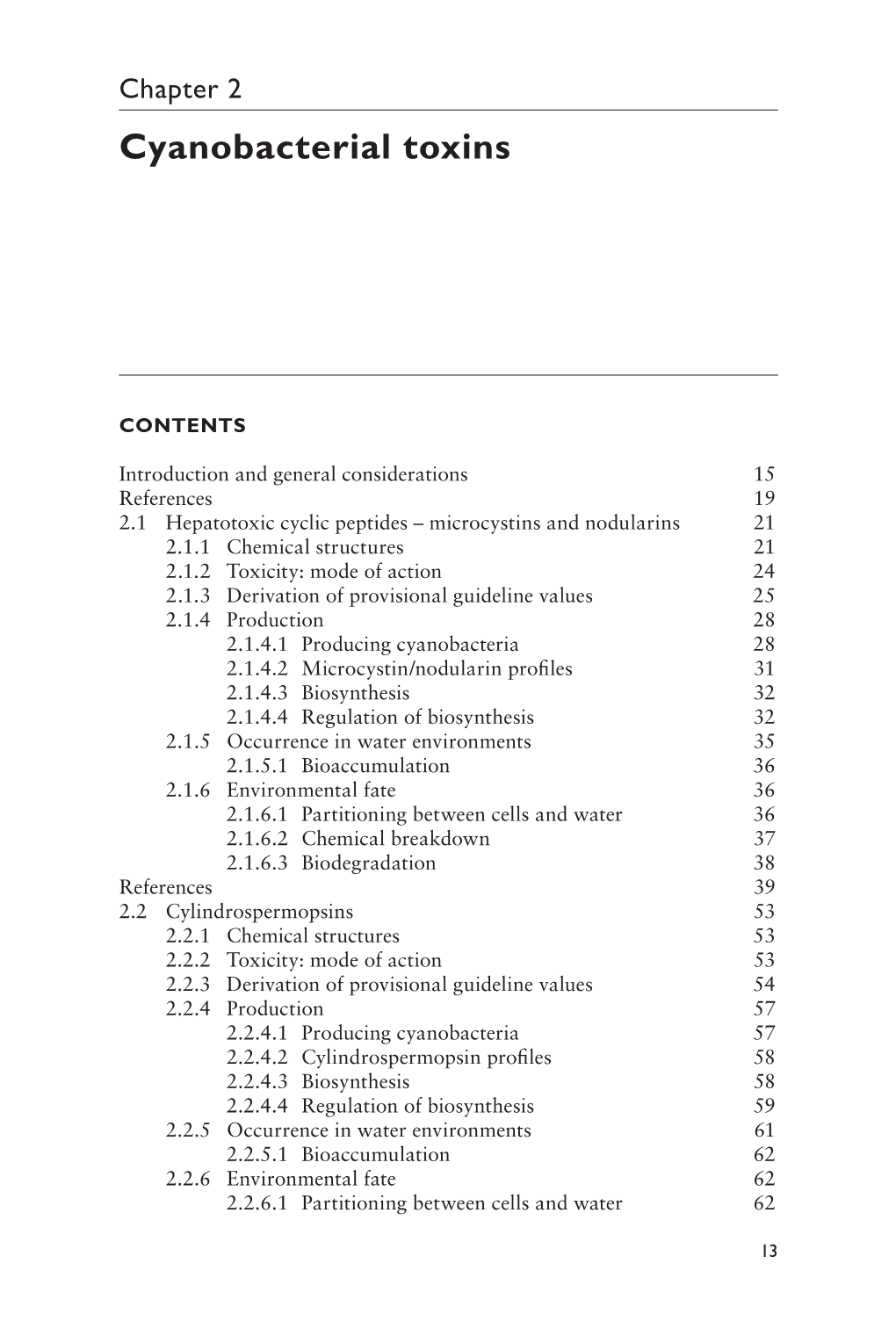 Chapter 2 Cyanobacterial Toxins