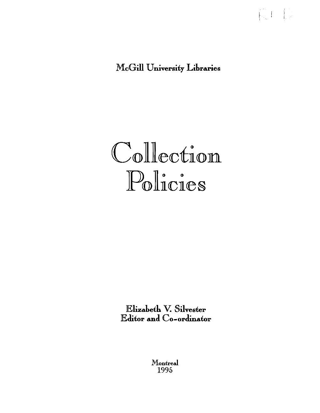 Collection Policies