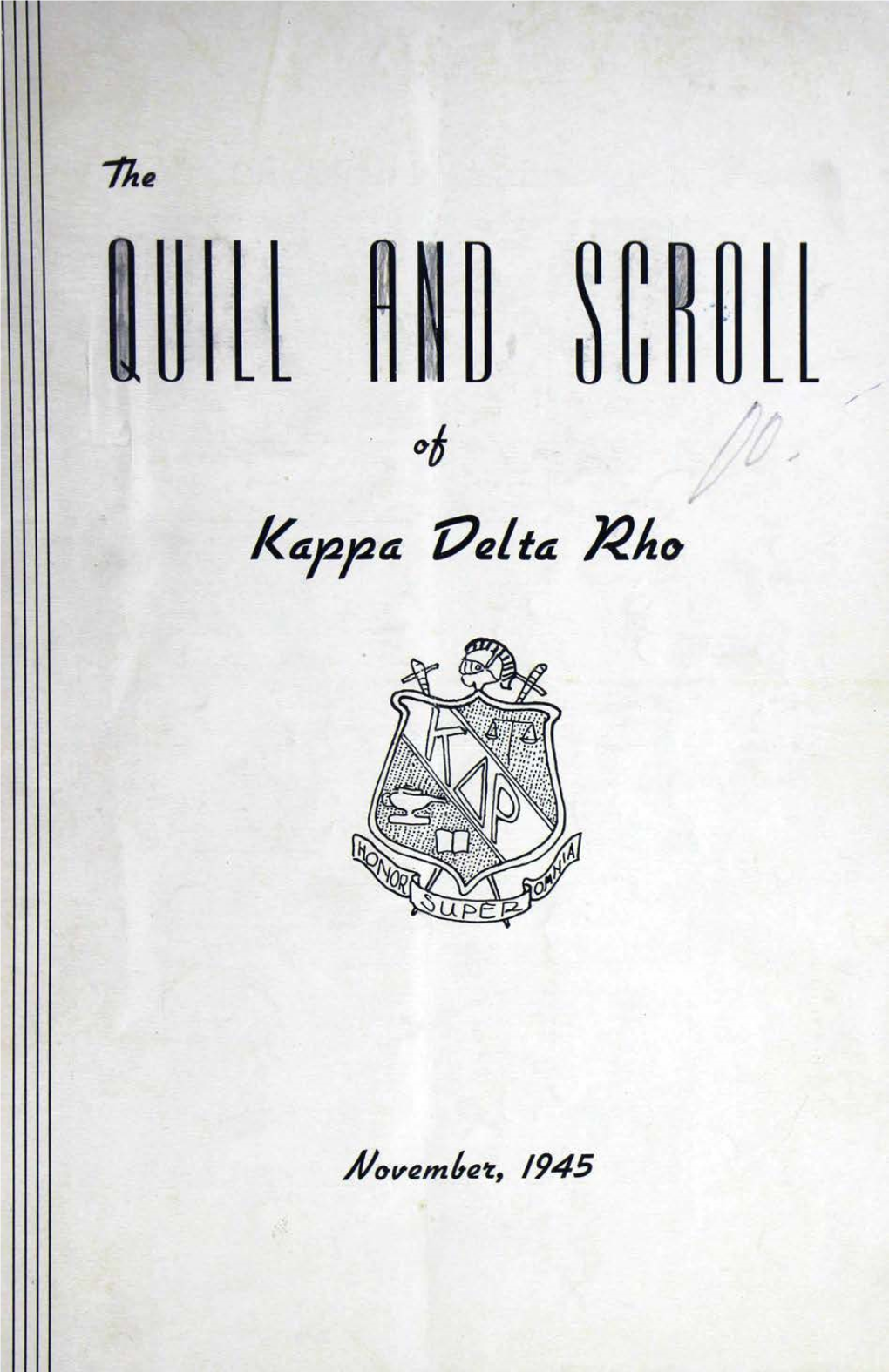 Kdr Quill Scroll Vol 34 No 1 N