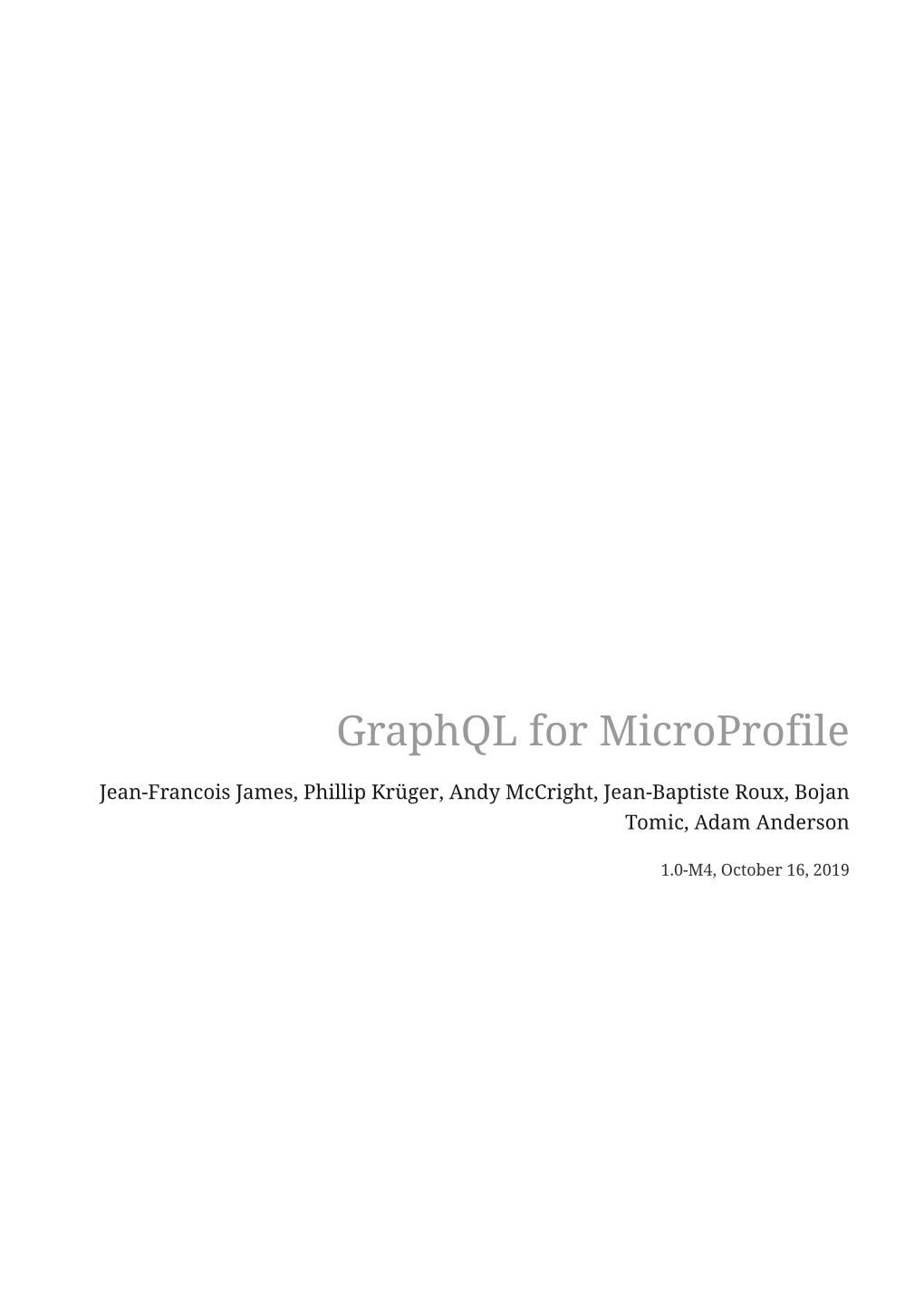 Graphql for Microprofile