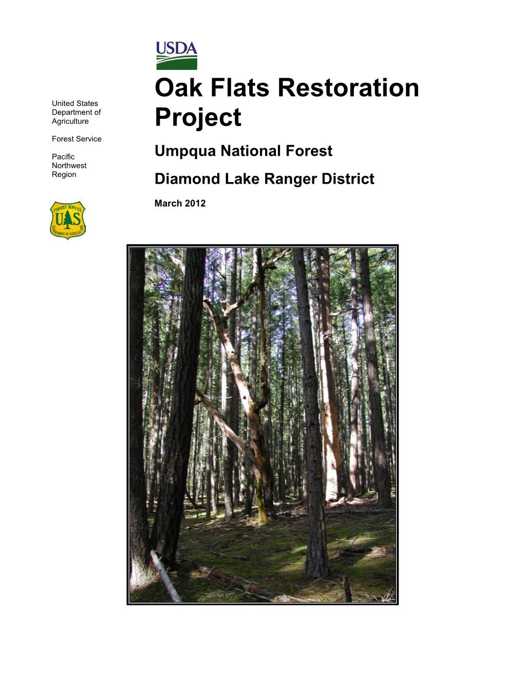 Oak Flats Restoration Project Environmental Assessment