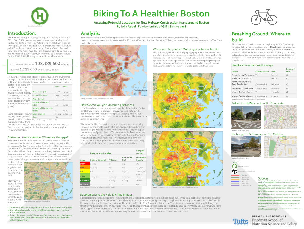 Assessing Potential Locations for New Hubway Construction in And