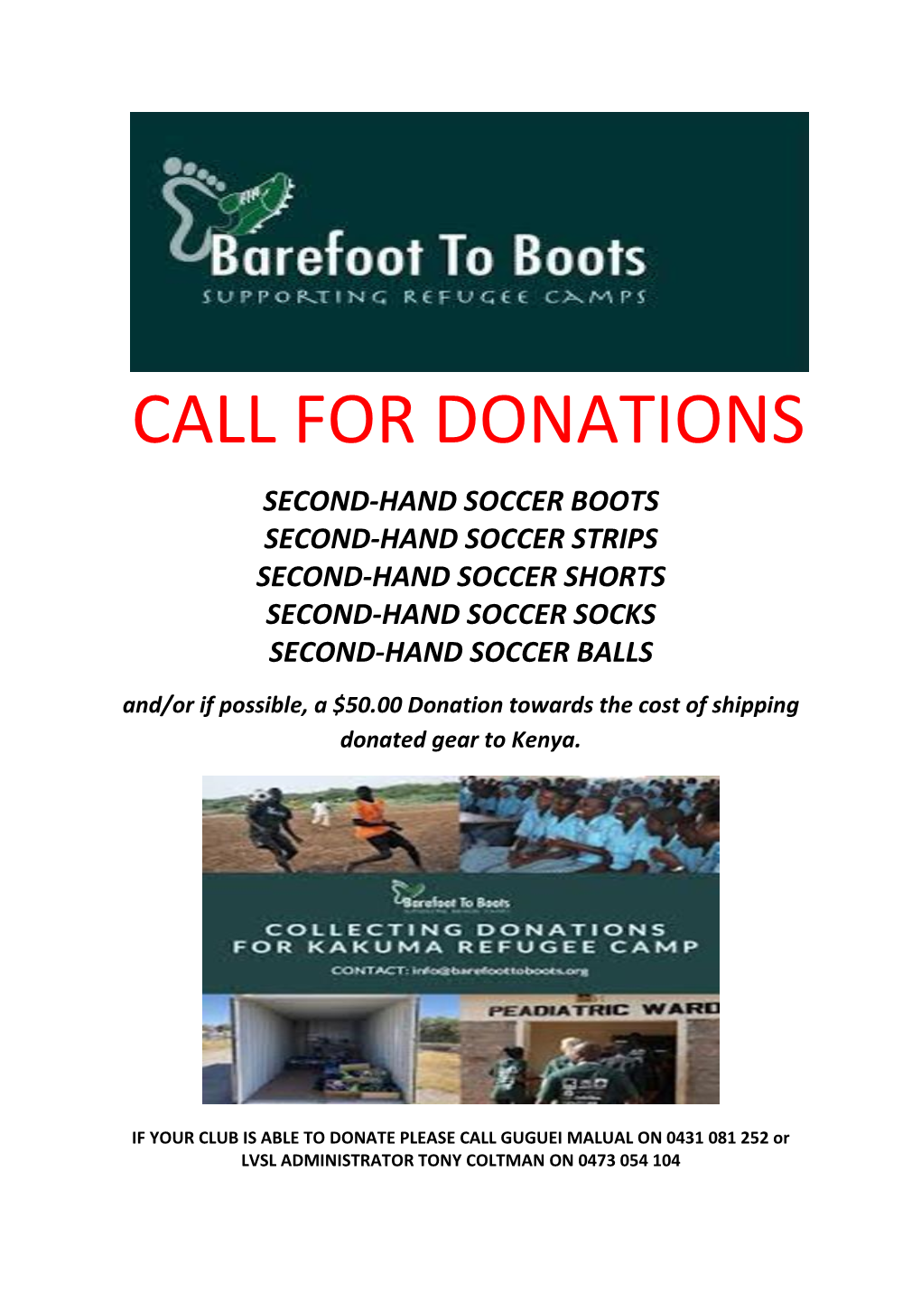 CALL for DONATIONS.Pdf