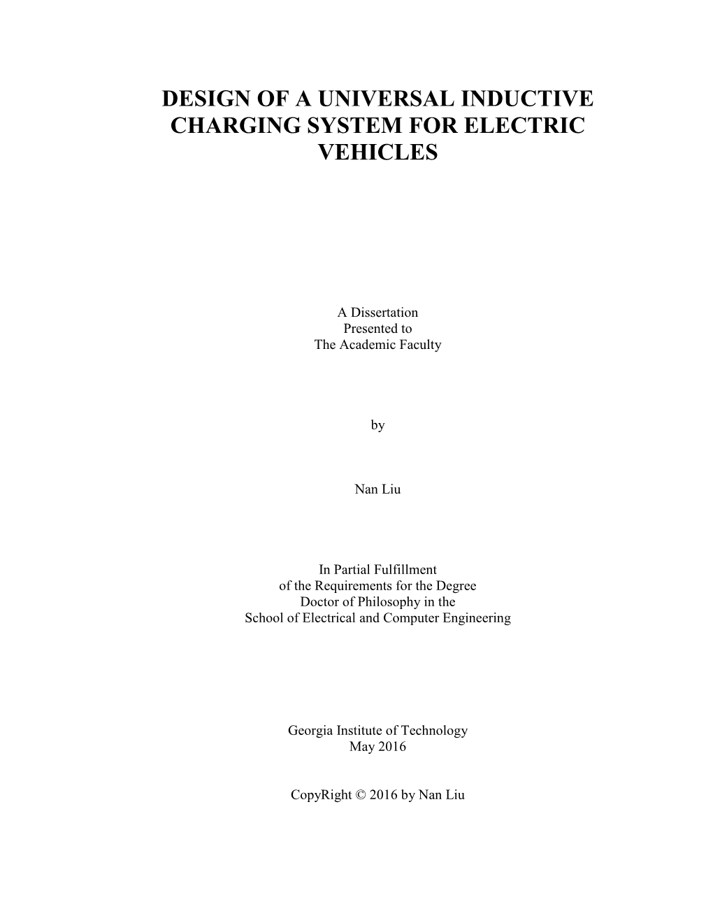 Design of a Universal Inductive Charging System for Electric Vehicles