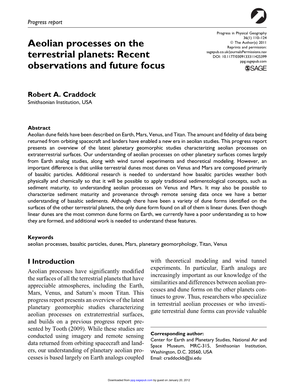 Aeolian Processes on the Terrestrial Planets