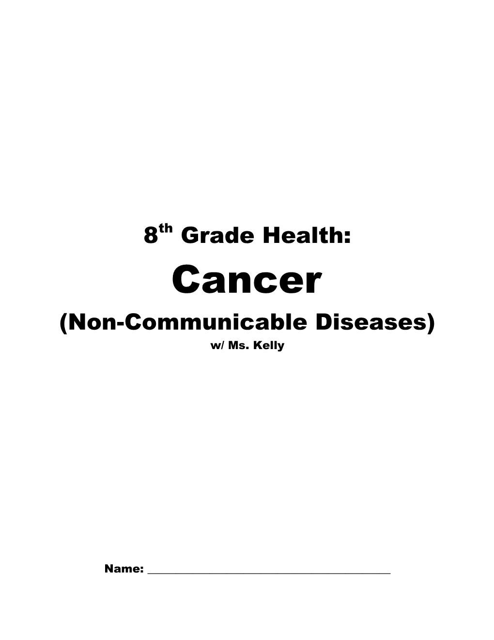 Groups of Abnormal Cells That ______Out of Control