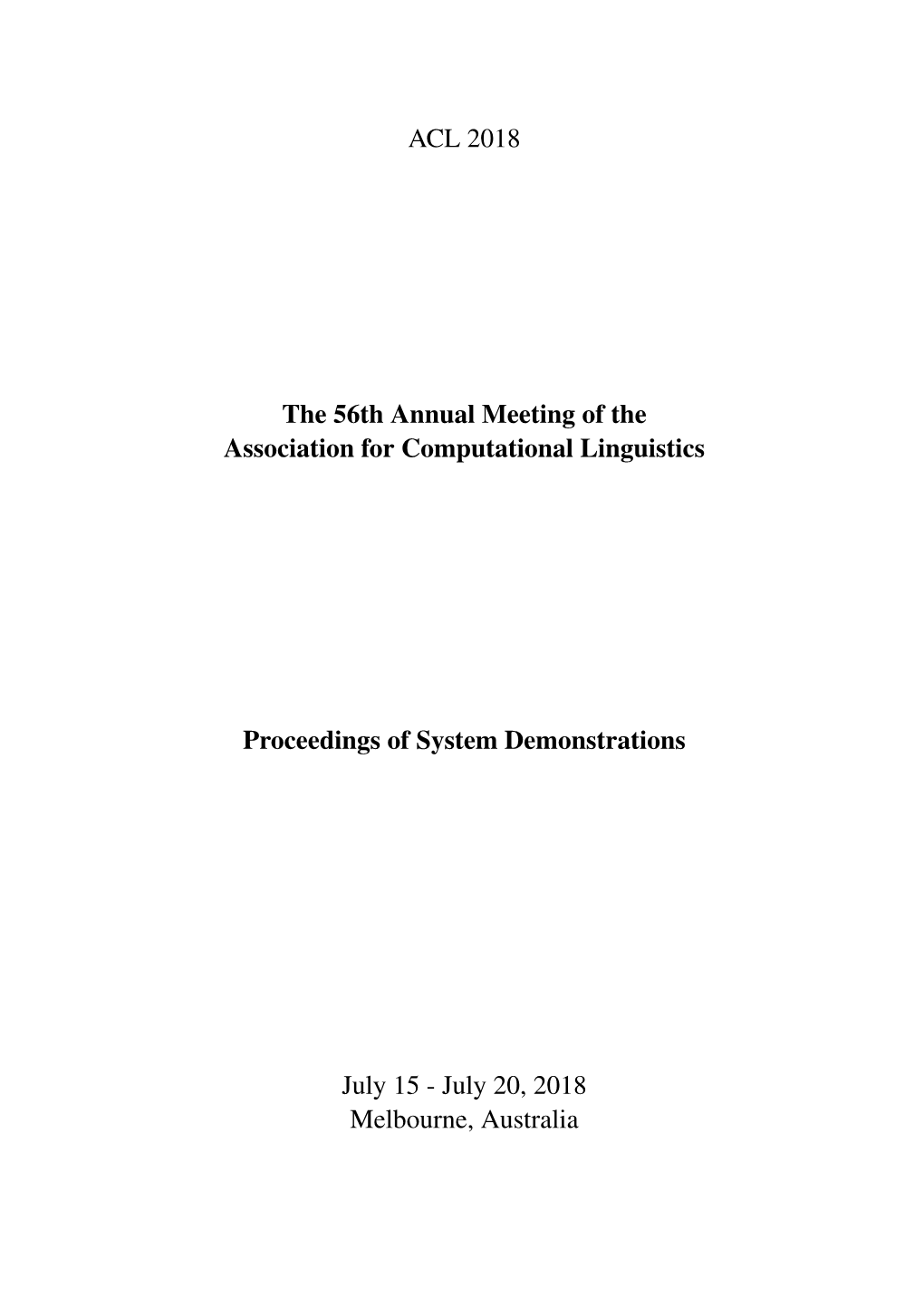 Proceedings of the 55Th Annual Meeting of the Association for Computational Linguistics