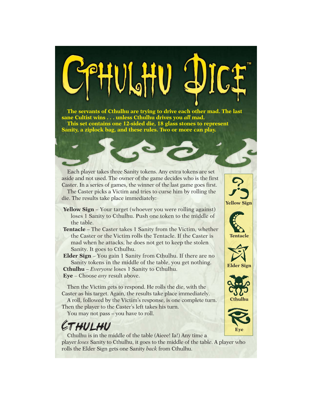 Cthulhu Dice Rules.Qxd:Layout 1