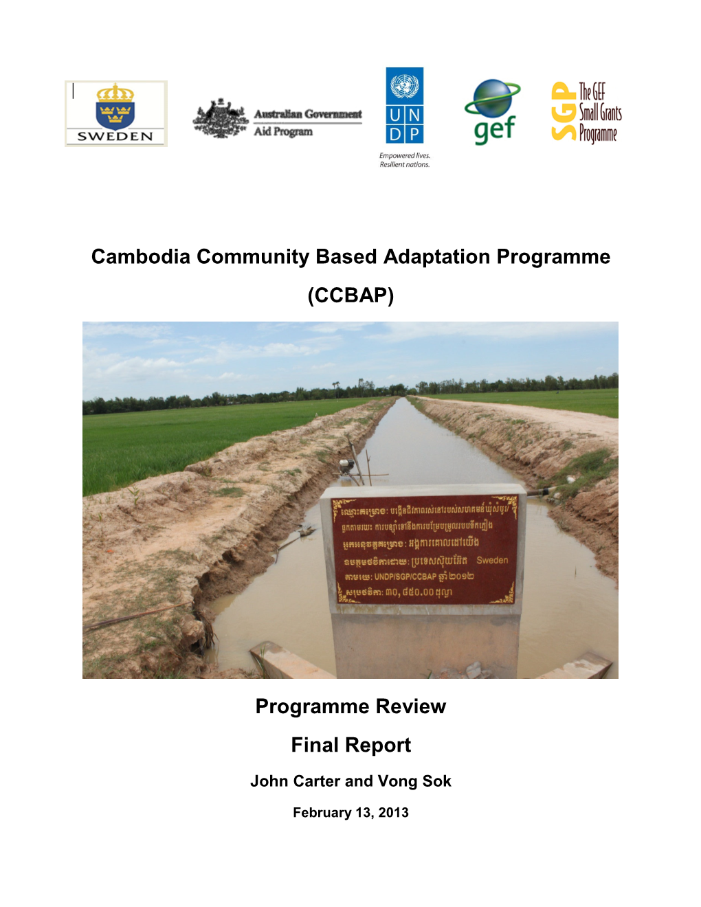 Cambodia Community Based Adaptation Programme (CCBAP)