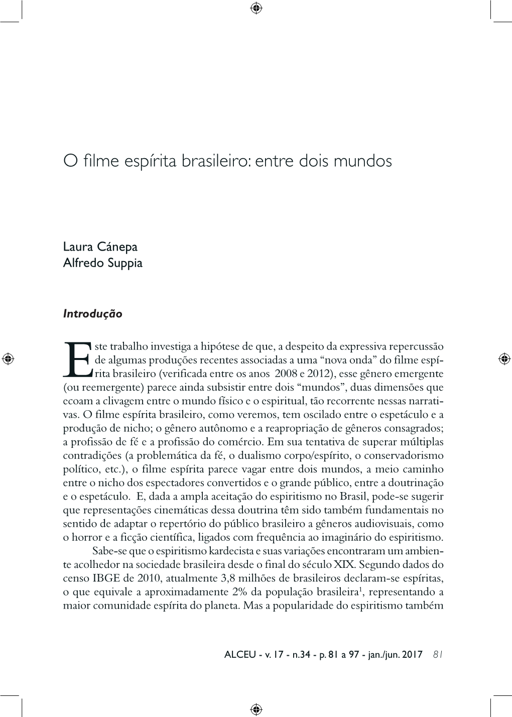 O Filme Espírita Brasileiro: Entre Dois Mundos