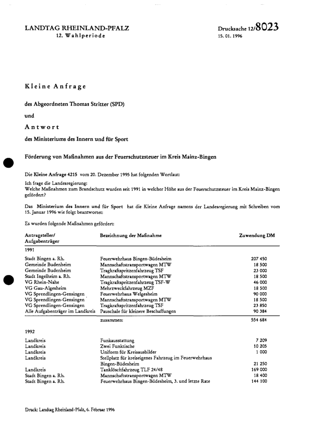 LANDTAG RHEINLAND-PFALZ Drucksache 1218023 12