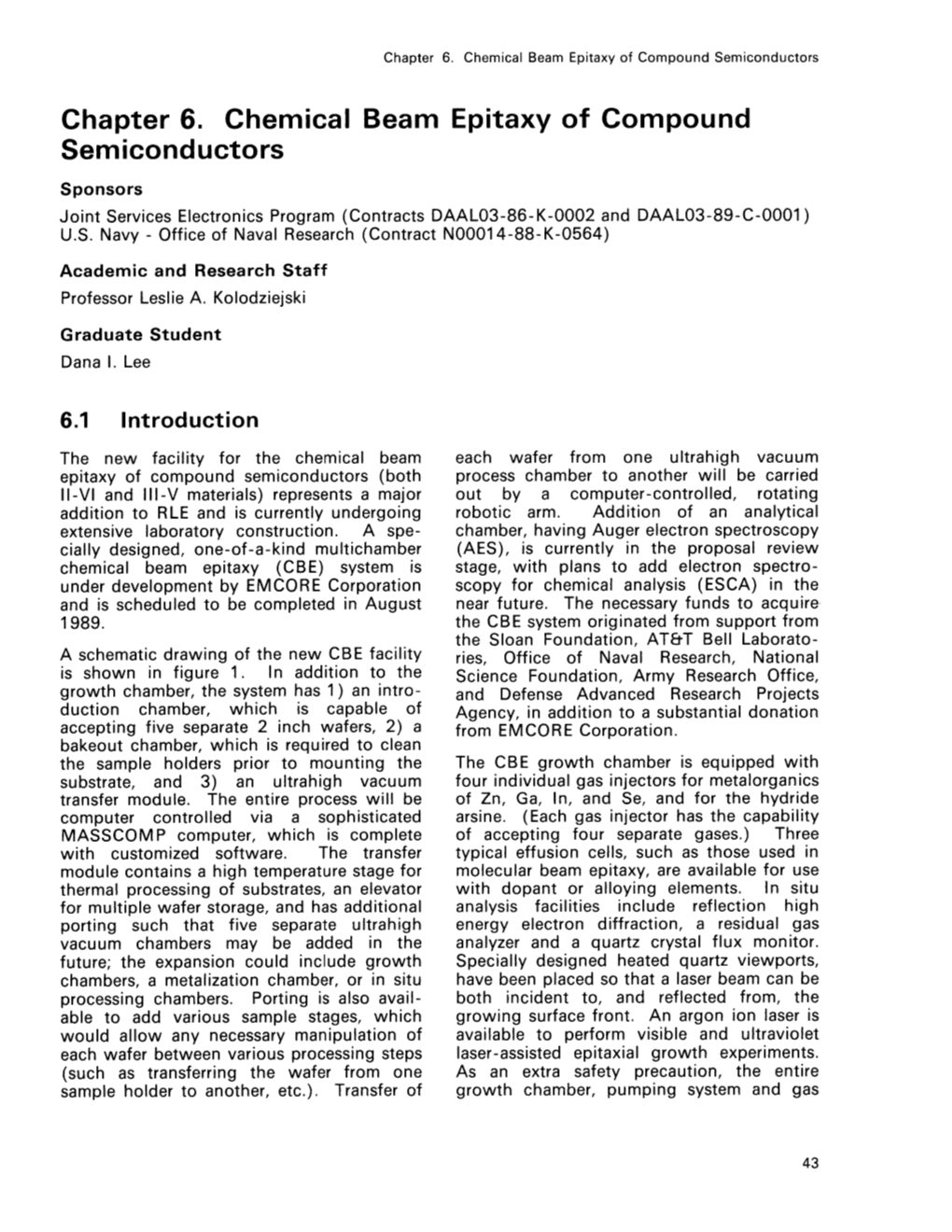 Chapter 6. Chemical Beam Epitaxy of Compound Semiconductors