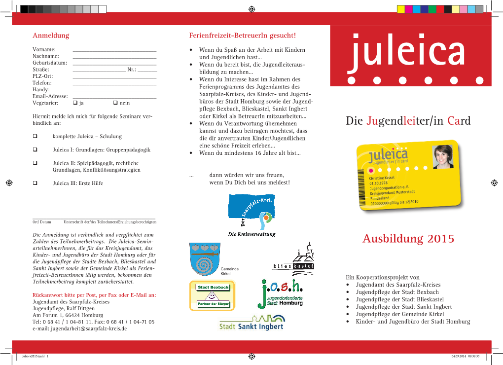 Die Jugendleiter/In Card Ausbildung 2015