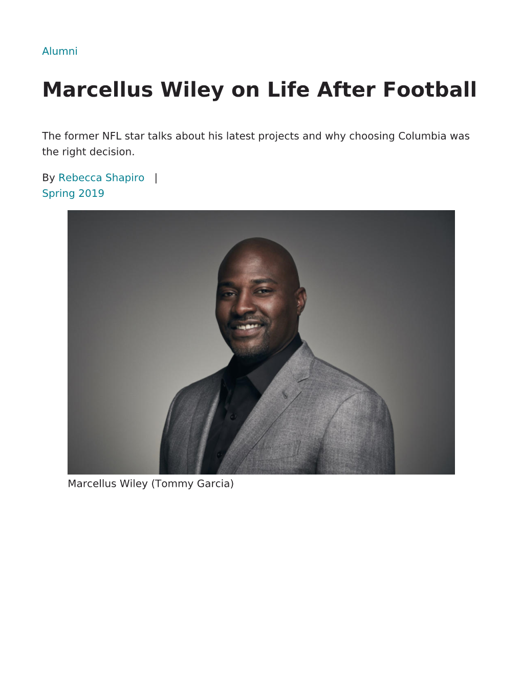 Marcellus Wiley on Life After Football