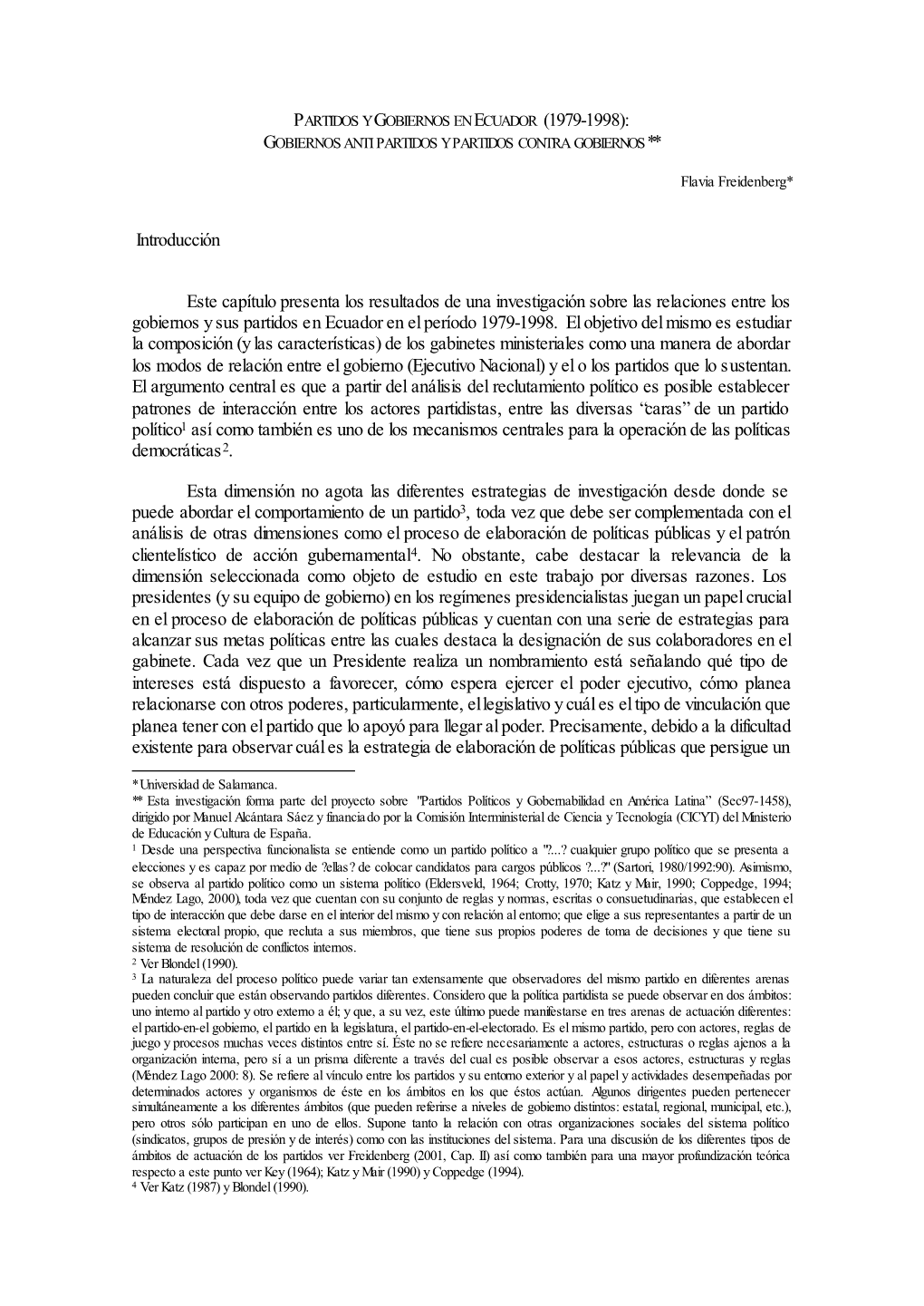 Introducción Este Capítulo Presenta Los Resultados De Una Investigación Sobre Las Relaciones Entre Los Gobiernos Y Sus Parti