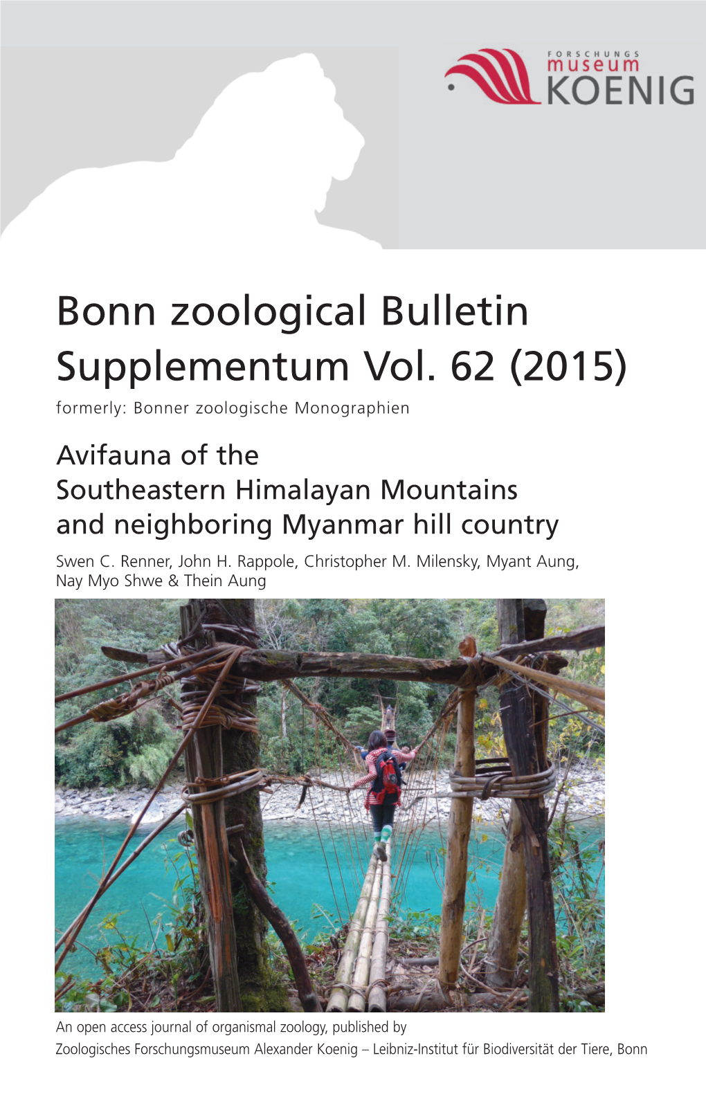 Bonn Zoological Bulletin Supplementum Vol. 62 (2015)