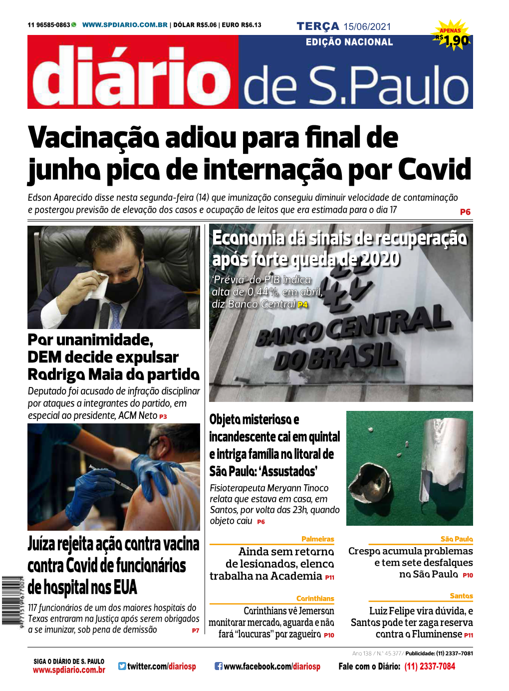 Vacinação Adiou Para Final De Junho Pico De Internação Por Covid