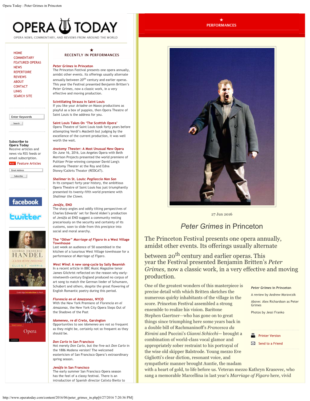 Opera Today Peter Grimes in Princeton.Pdf