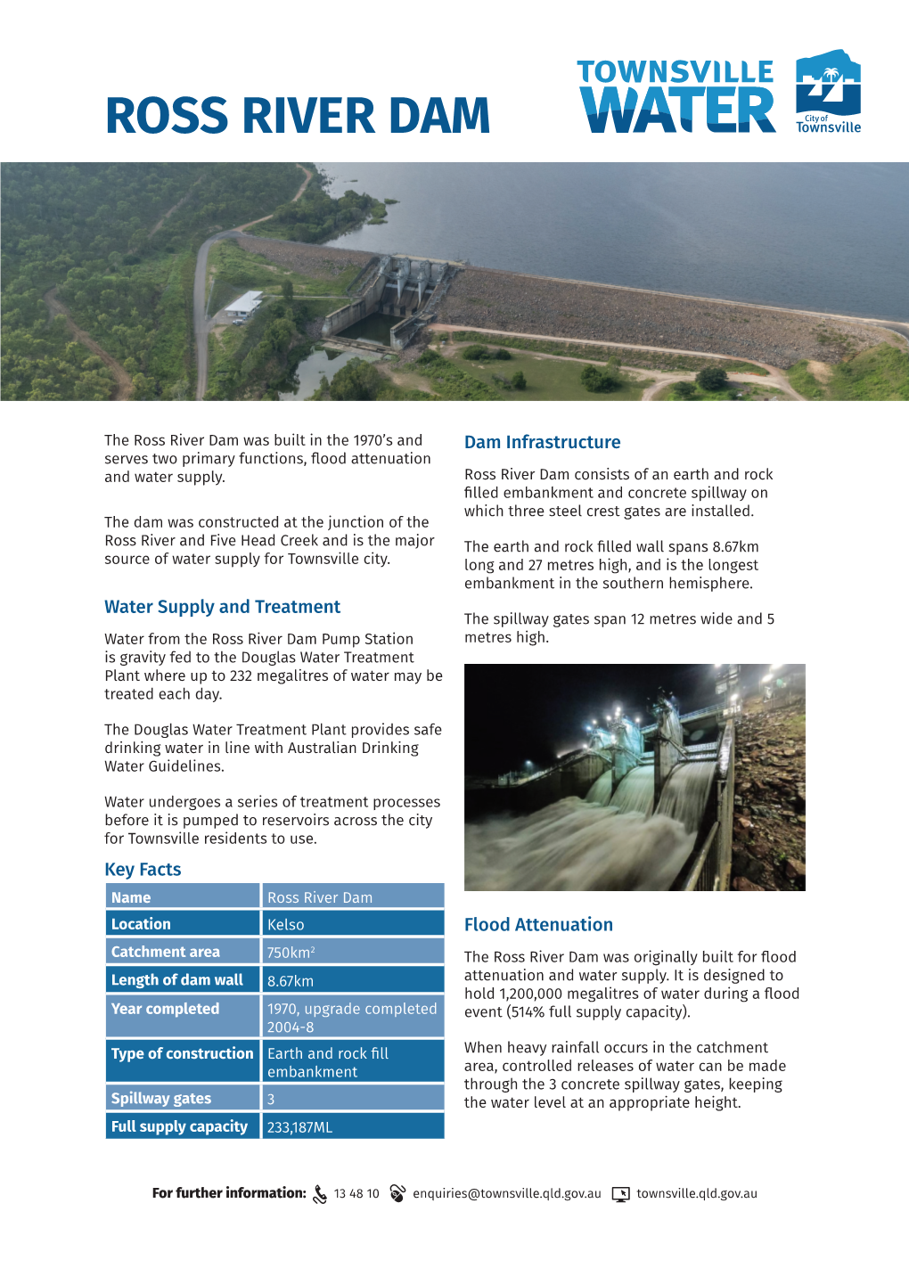 Ross River Dam Factsheet
