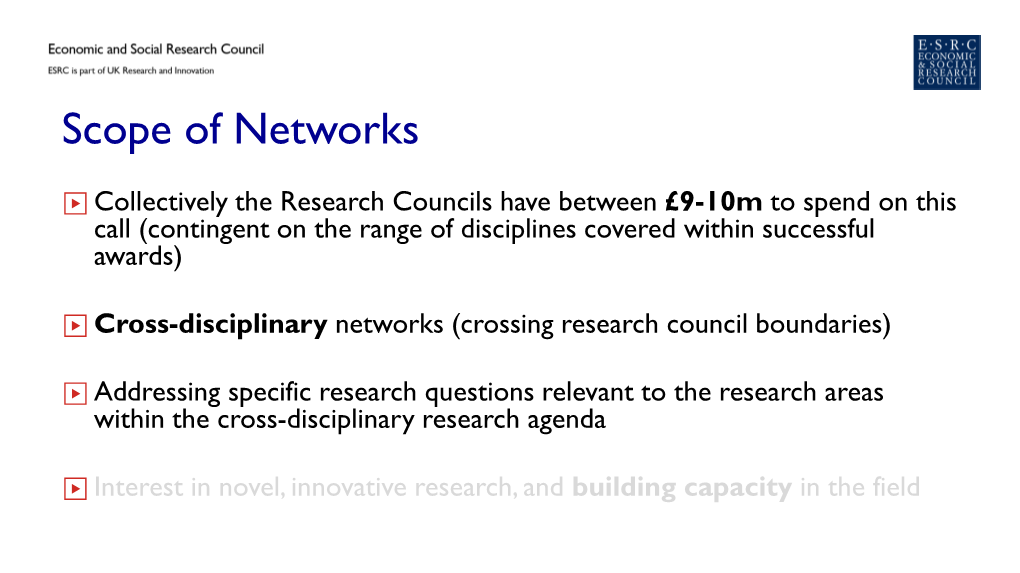 UKRI Cross-Council Networks