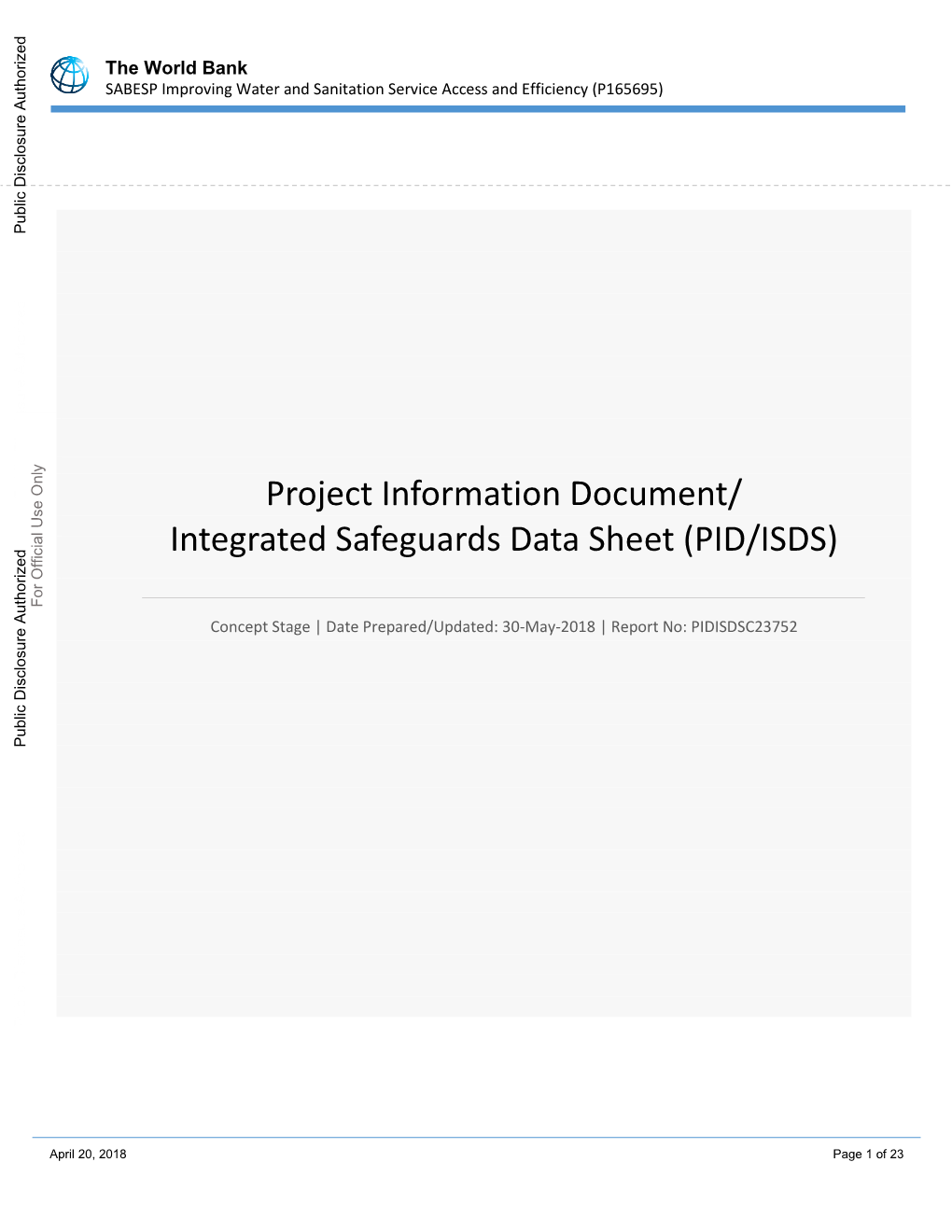 World Bank Document