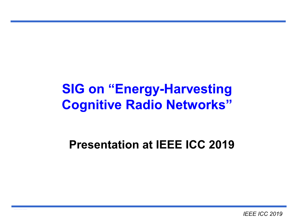 Energy-Harvesting Cognitive Radio Networks”