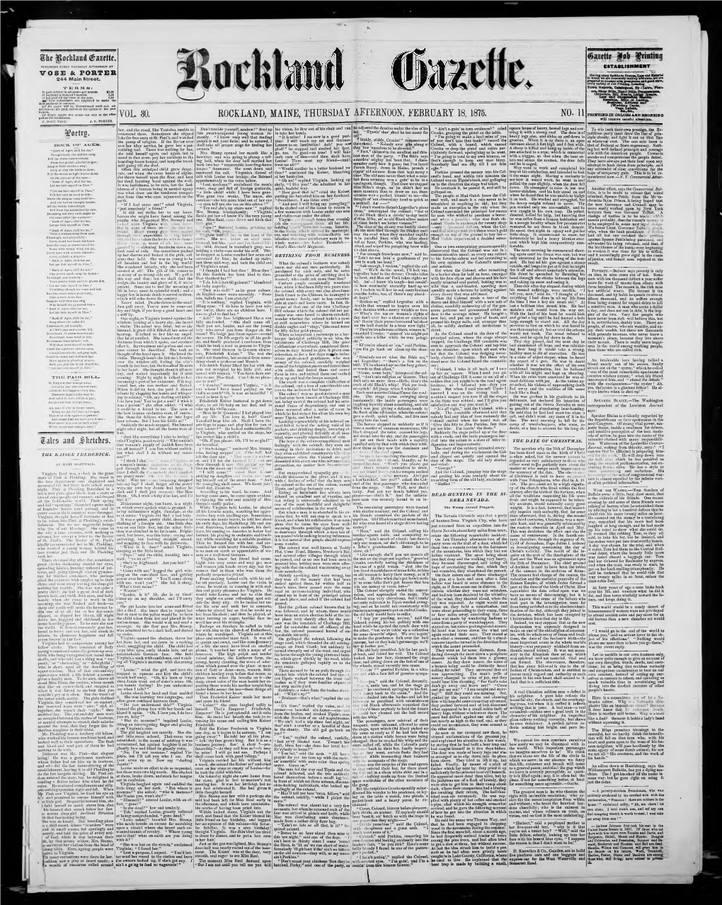 Rockland Gazette : February 18, 1875