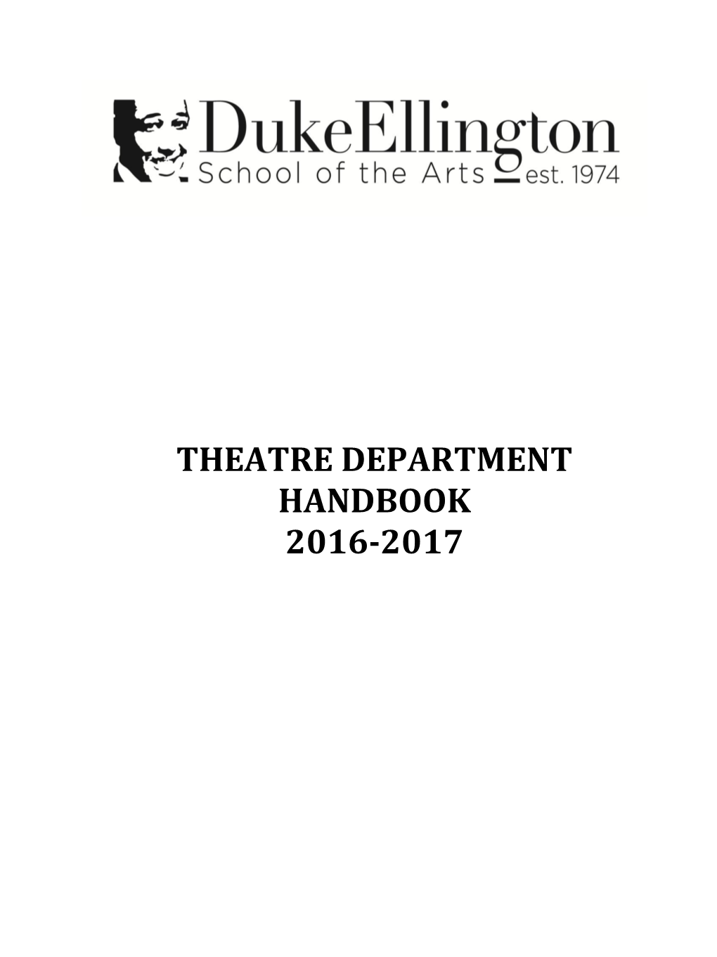 Theatre Department Handbook 2016-2017