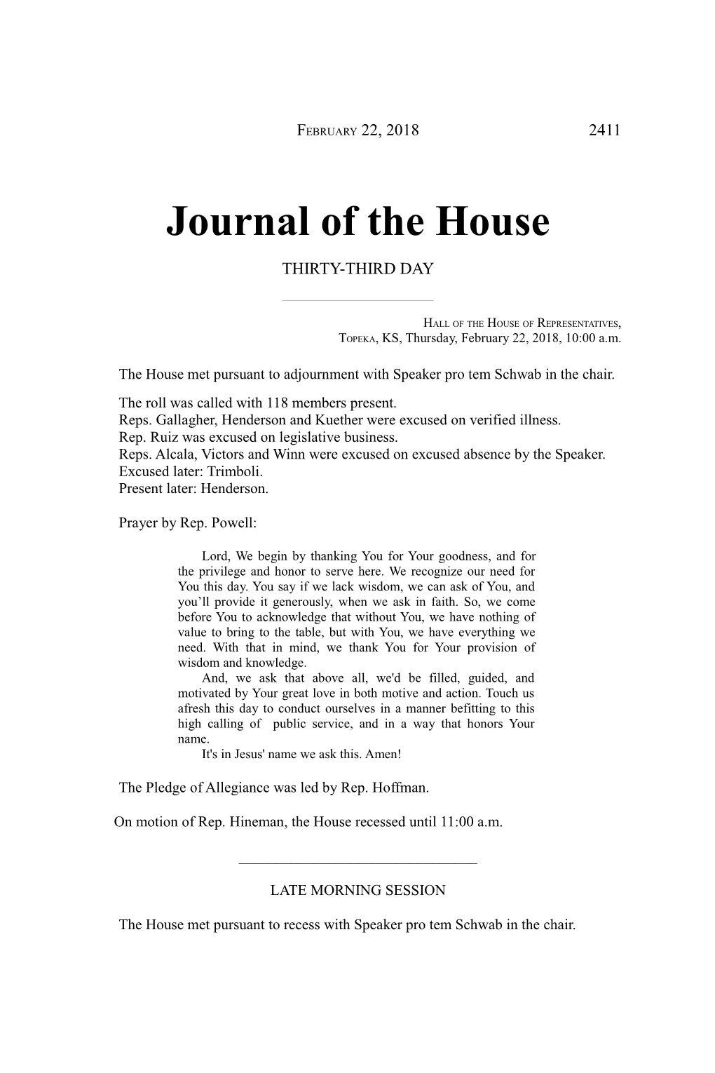 Journal of the House