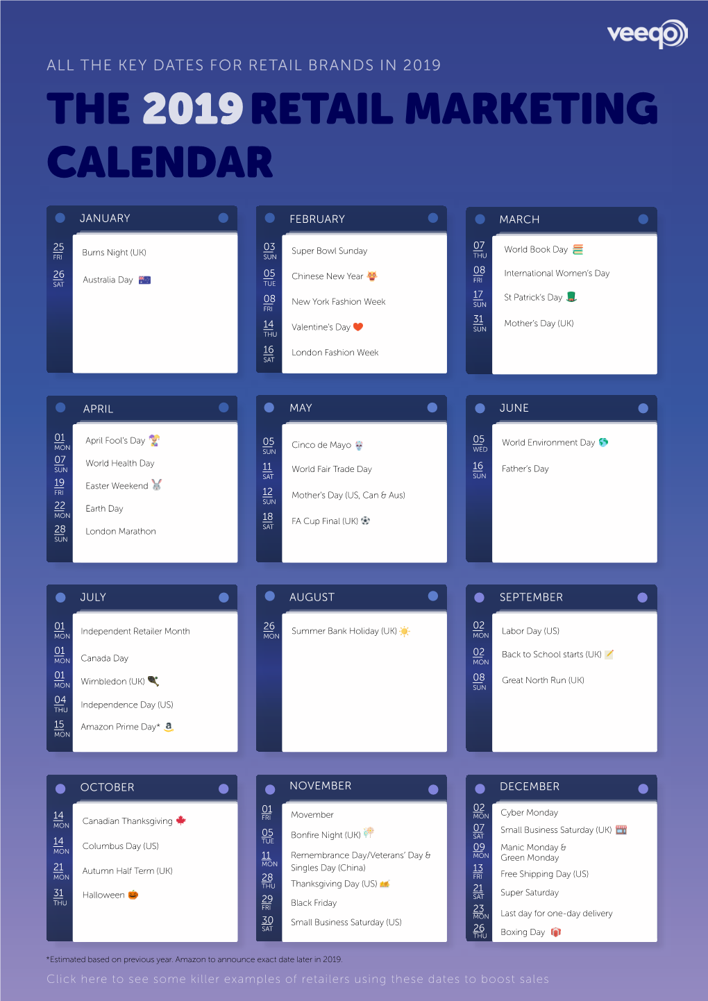 Retail Marketing Calendar 2019